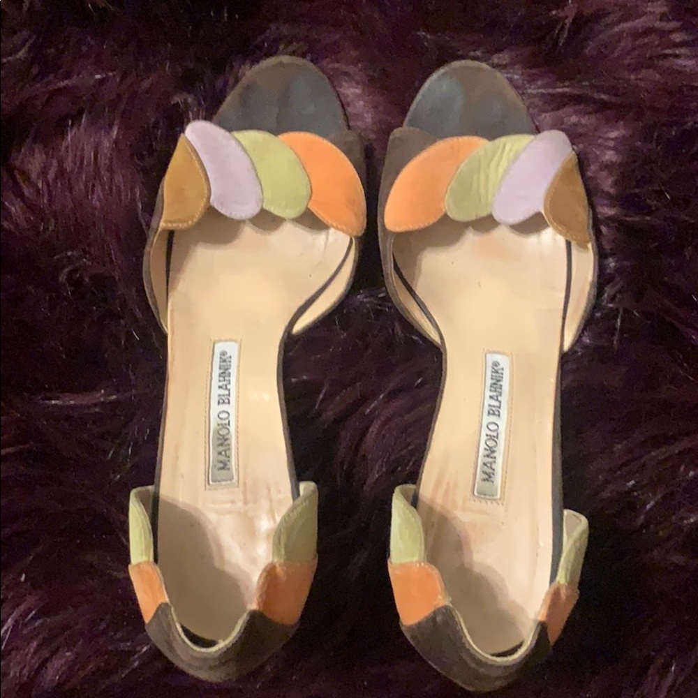 🤎 Peep Toe Manolo Blahnik